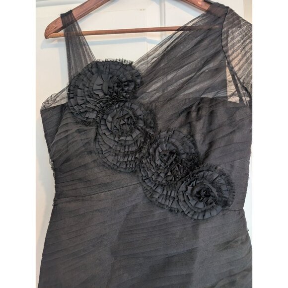 BCBGMaxazria women cocktail dress size 12 asymmetrical gossip girl Y2K party - Picture 2 of 16